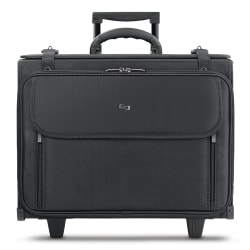 Solo New York Morgan Rolling Hard Side Catalog Case with 17.3" Laptop Compartment, Black