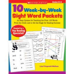 Scholastic 10 Week-By-Week Sight Word Packets