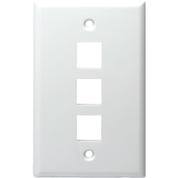 DataComm 20-3003-WH Keystone Faceplate - 3 x Socket(s) - White
