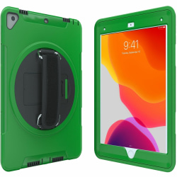 CTA Digital Protective Case with Build in 360° Rotatable Grip Kickstand for iPad 7th/ 8th/ 9th Gen 10.2, iPad Air 3, iPad Pro 10.5, Green - Impact Resistant, Drop Resistant - Silicone Body - Hand Strap - 10.3" Height x 7.3" Width x 0.8" Depth - 1 Pack