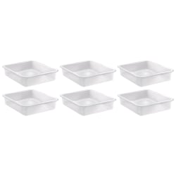Teacher Created Resources Plastic Letter Tray, Large, Clear, Pack Of 6