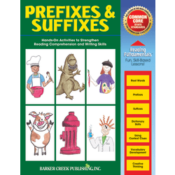 Barker Creek Grammar Activity Book, Prefixes/Suffixes, Grades 1 To College