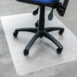 Floortex® Ecotex BioPVC Chair Mat For Carpet, 48" x 36", Clear
