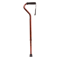 DMI® Designer Adjustable Offset-Handle Aluminum Cane, 39", Copper Swirl