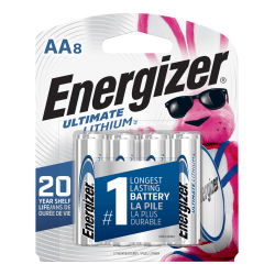 Energizer® Photo Ultimate AA Lithium Batteries, Pack Of 8