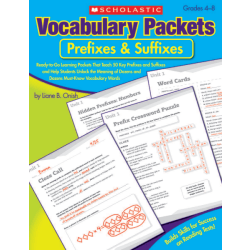 Scholastic Vocabulary Packet: Prefixes And Suffixes