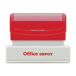 Custom Office Depot® Brand Pre-Inked Stamp, 5/16" x 2-1/2" Impression