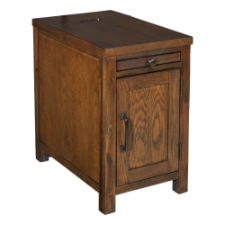 Office Star Fairbanks Chair Side Table, 24-1/4"H x 15"W x 24"D, Oak