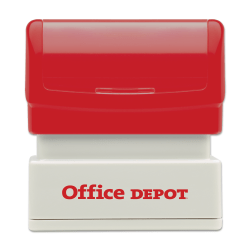 Custom Office Depot® Brand Pre-Inked Stamp, 9/16" x 1-1/2" Impression