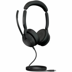 Jabra Evolve2 50 Wired/Wireless Headset, On-Ear, Binaural, Supra-Aural, 5.58' Cable, MEMS Technology, 14652607