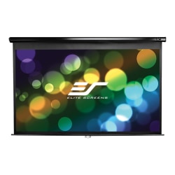 Elite Screens Manual Series M128UWX - Projection screen - ceiling mountable, wall mountable - 128" (128 in) - 16:10 - Matte White