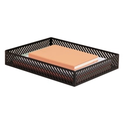 Mind Reader Metal Letter-Size Paper Tray, 2-1/4"H x 12-3/4"W x 9-3/4"D, Black, Total Qty 1