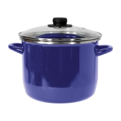 Ekco EOS 8 Qt Straight Covered Stockpot, Blue