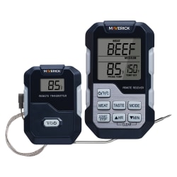 Maverick Long-Range Wireless Remote Cooking Thermometer, Single Probe, Stainless Steel/Black, HD-322