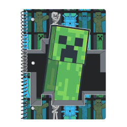 Innovative Designs Licensed Notebook, 11" x 8-1/2", Single Subject, Wide Ruled, 70 Sheets, Minecraft