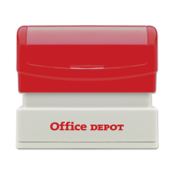 Custom Office Depot® Brand Pre-Inked Stamp, 11/16" x 2" Impression