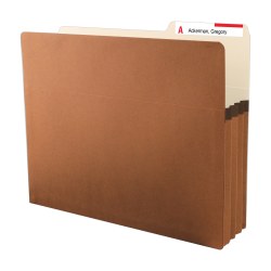 Smead® Redrope Easy-Access Top-Tab File Pockets, 10" x 11 3/4", Letter Size, 3 1/2" Expansion, 30% Recycled, Pack Of 25