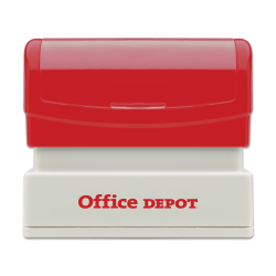 Custom Office Depot® Brand Pre-Inked Stamp, 7/8" x 2-5/16" Impression
