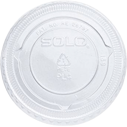 Solo Cup PET Plastic Soufflé Portion Cup Lids, Large, Clear, Pack Of 2,500