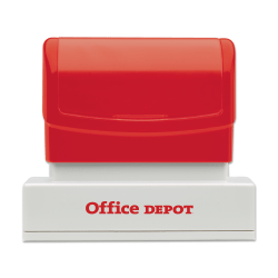Custom Office Depot® Brand Pre-Inked Stamp, 1-3/16" x 2-3/4" Impression