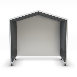 Nook POD Mobile Shelter Cubicle Panel, 77"H x 79"W, White/Gray