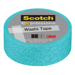 Scotch® Expressions Glitter Tape, 0.59" x 196", Pastel Blue