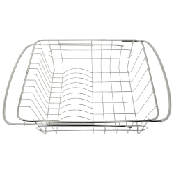 Better Houseware Adjustable Over-the-Sink Dish Drainer, 5"H x 11-1/2"W x 16-1/2"D, Silver
