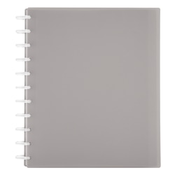 TUL® Discbound Student Notebook, Letter Size, 3-Subject, Narrow Ruled, 75 Sheets, Poly Cover, Gray