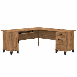 Bush Business Furniture Somerset 72"W L-Shaped Corner Desk With Storage, Fresh Walnut, Standard Delivery