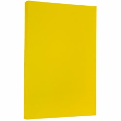 JAM Paper® Legal Color Paper, Yellow, Legal (8.5" x 14"), 100 Sheets Per Pack, 24 Lb, 30% Recycled