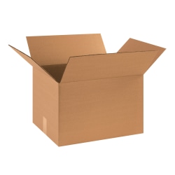 Partners Brand Corrugated Boxes, 18" x 14" x 12", Kraft, Pack Of 10 Boxes