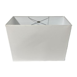 Lampshades Inc. Rectangle Linen Lamp Shades, 8" x 14" x 9", White, Set Of 8 Shades