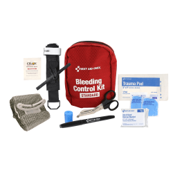 First Aid Only Bleed Control Standard Pro Kit, 3-1/2"H x 5"W x 7"D, White