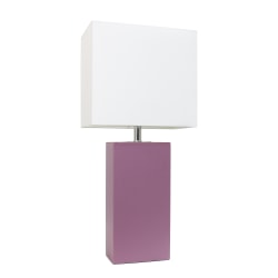 Lalia Home Lexington Table Lamp, 21"H, White/Purple