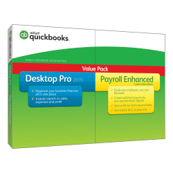 Intuit® QuickBooks® Desktop Pro 2019 With Enhanced Payroll, Disc