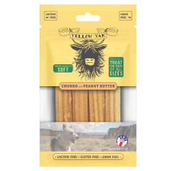 Yellow Yak Churro Soft Dog Dental Chews, Peanut Butter, 4 Oz, Total Qty 6