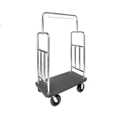 CSL Town Square Luggage Cart, 72"H x 44"W x 24"D, Black
