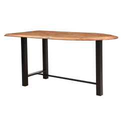 Coast to Coast Dale Industrial Solid Wood Counter Height Dining Table, 36"H x 73"W x 36"D, Brownstone/Black