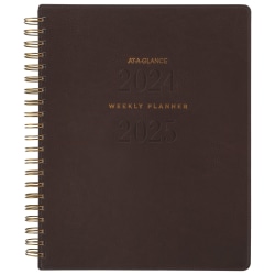 2024-2025 AT-A-GLANCE® Signature Collection Academic Weekly/Monthly Planner, 8-1/2" x 11", Brown, July To July, YP905A09