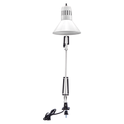 Bostitch® Swing Arm LED Desk Lamp With Clamp, 36"H, Black/White