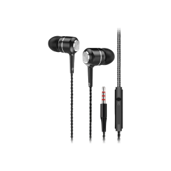B3E K1 - Earphones with mic - in-ear - wired - 3.5 mm jack - black