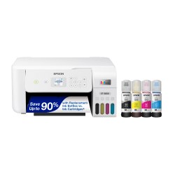 Epson® EcoTank® ET-2800 Wireless All-in-One Supertank Color Printer, White