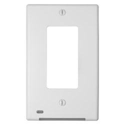 Amerelle LumiCover Universal 1-Gang Rocker Wall Plate, 5"H X 3.13"W x 1.25"D, White, Qty 4