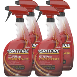 Diversey Spitfire Power Cleaner - Ready-To-Use - Spray - 32 fl oz (1 quart) - Fresh ScentSpray Bottle - 4 / Carton - Red