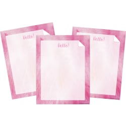 Barker Creek Designer Computer Paper, 8-1/2" x 11", Pink Tie-Dye, 50 Sheets Per Pack, Case Of 3 Packs