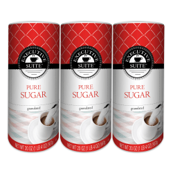 Executive Suite Pure Sugar, 20 Oz, Pack Of 3 Canisters