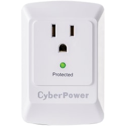 CyberPower® B100WRC1 Essential Surge-Protector Wall Tap, White