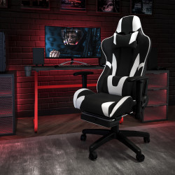 Flash Furniture Gaming Desk And Reclining Chair Set With Cup Holder And Headphone Hook, Black, BLNX30RSG1030BK