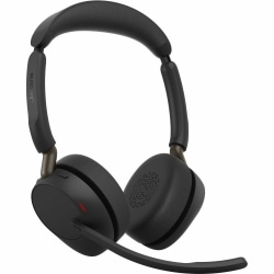 Jabra Evolve3 65 Wired/Wireless Headset, On-Ear, Over-The-Head, Binaural, Supra-Aural, 3.94 ft Cable, 36599989889