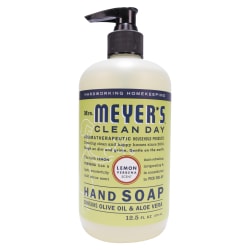 Mrs. Meyer's Clean Day Liquid Hand Soap, Lemon Scent, 12.5 Oz, Carton Of 6 Bottles